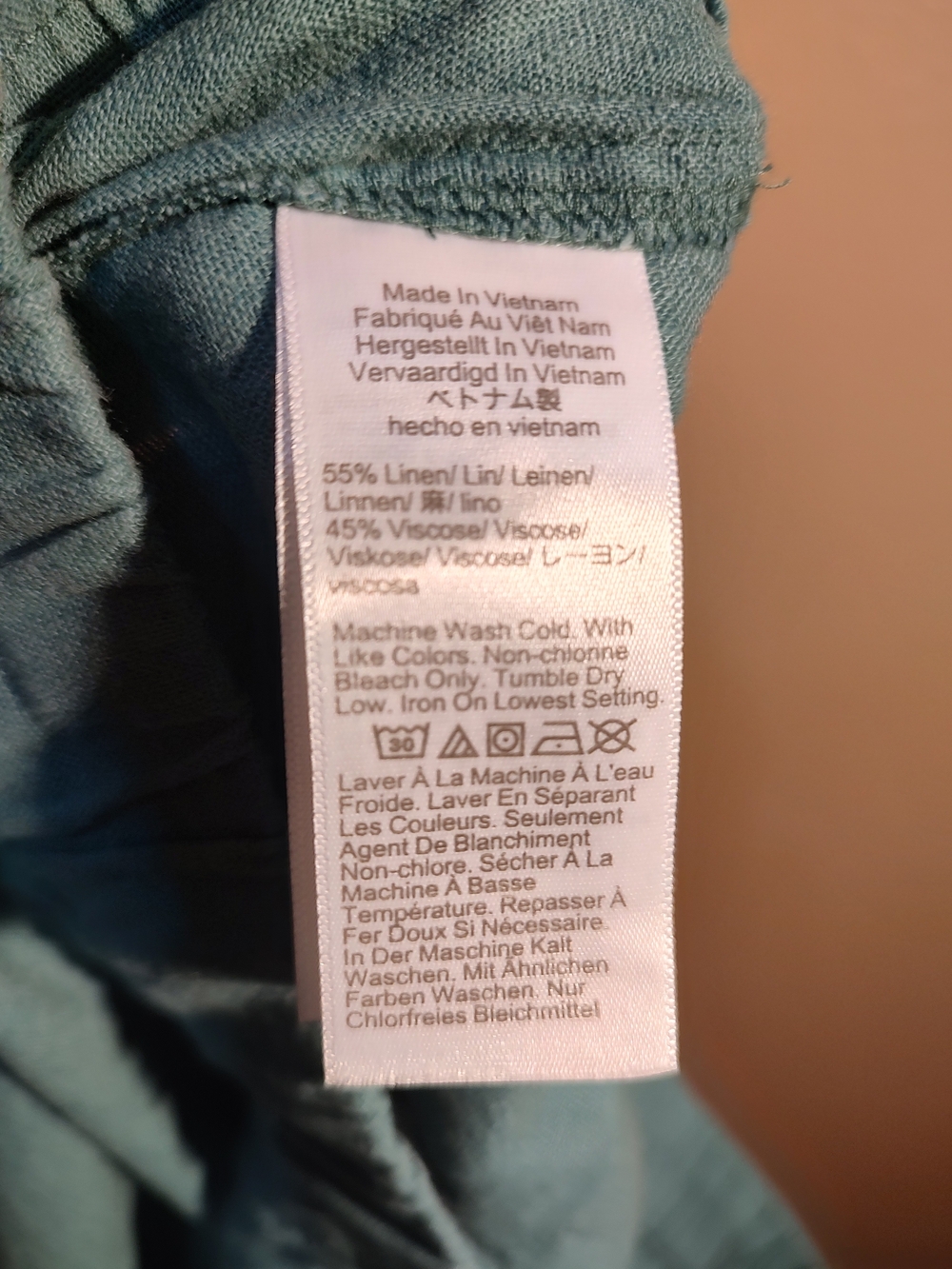 J. Crew High-Waist Teal Linen-Blend Shorts - Picture 4 of 4